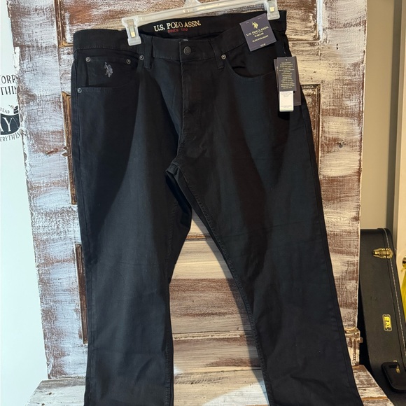 U.S. Polo Assn. Black Slim Straight Pants - Picture 1 of 6